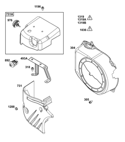 Part Location Diagram of 591612 Briggs and Stratton Bracket-mounting